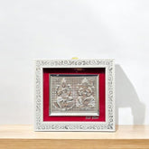 Silver Plated Radha Krishna/ Ganesh Laxmi/ Hanuman Ji Religious Photo Frame for Home Decor Gift Item Suitable For Pooja Room & Office